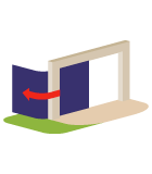PORTE SECTIONNELLE À REFOULEMENT LATÉRAL